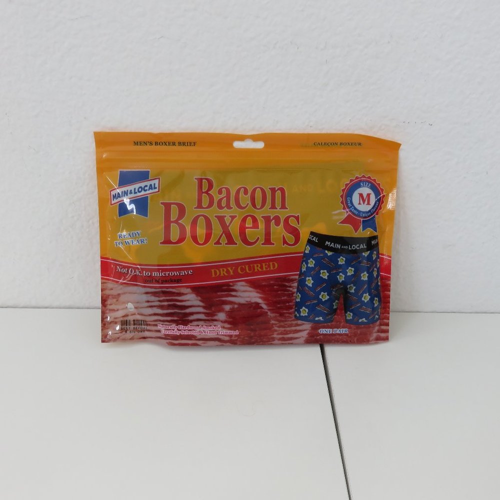 (#S) Main & Local Men’s/Unisex Bacon Novelty Boxer Briefs